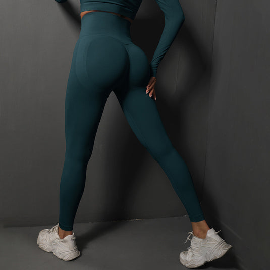 Translation missing: en.Size S Dark Green Seamless High-Waisted Yoga Pants for Women - Lift Workout Leggings for Running, Gym, and Fitness