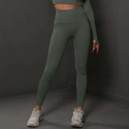 Translation missing: en.Size L Dark Grey Seamless High-Waisted Yoga Pants for Women - Lift Workout Leggings for Running, Gym, and Fitness