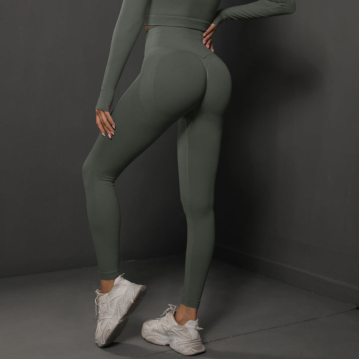 Translation missing: en.Size M Dark Grey Seamless High-Waisted Yoga Pants for Women - Lift Workout Leggings for Running, Gym, and Fitness