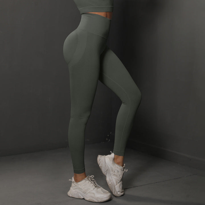 Translation missing: en.Size S Dark Grey Seamless High-Waisted Yoga Pants for Women - Lift Workout Leggings for Running, Gym, and Fitness