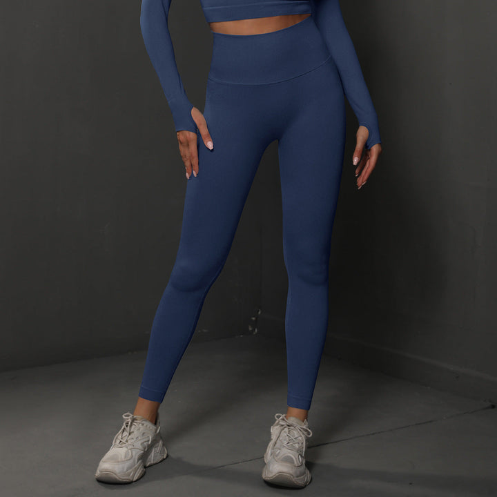 Translation missing: en.Size S Navy Blue Seamless High-Waisted Yoga Pants for Women - Lift Workout Leggings for Running, Gym, and Fitness