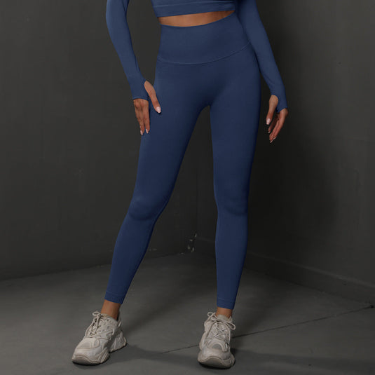 Translation missing: en.Size M Navy Blue Seamless High-Waisted Yoga Pants for Women - Lift Workout Leggings for Running, Gym, and Fitness