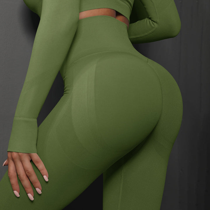 Translation missing: en.Size M Emerald Green Seamless High-Waisted Yoga Pants for Women - Lift Workout Leggings for Running, Gym, and Fitness