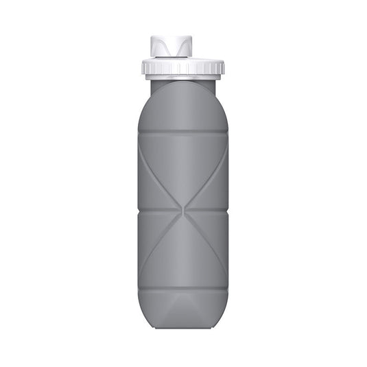 Translation missing: en.Grey Portable Silicone Collapsible Water Bottle - Foldable Sports Cup for Cycling and Outdoor Fitness