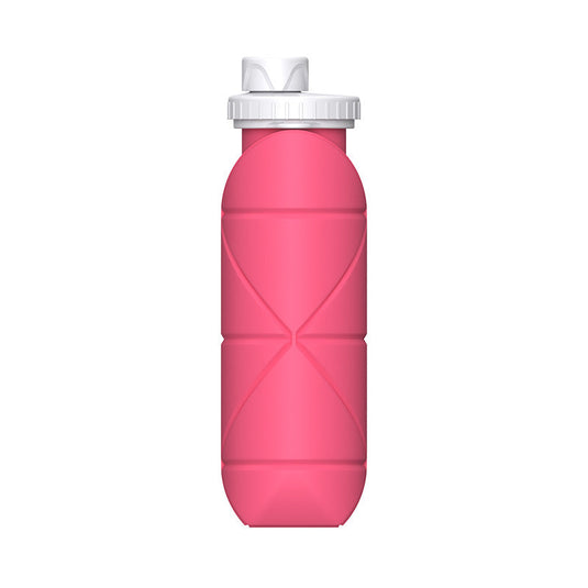 Translation missing: en.Pink Portable Silicone Collapsible Water Bottle - Foldable Sports Cup for Cycling and Outdoor Fitness