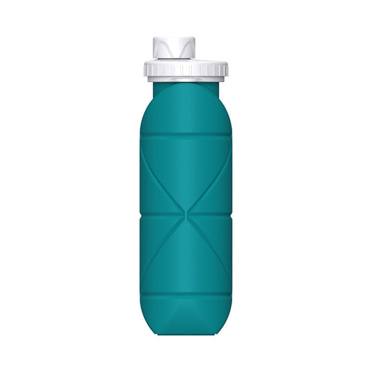 Translation missing: en.Blue-green Portable Silicone Collapsible Water Bottle - Foldable Sports Cup for Cycling and Outdoor Fitness