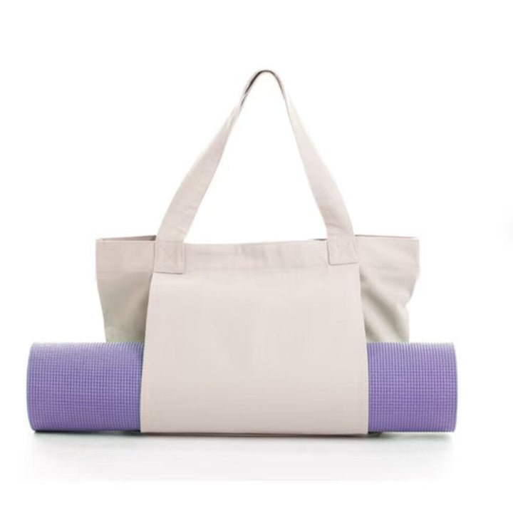 Translation missing: en.Yoga Mat Tote Bag - Durable Canvas Shoulder Bag for Outdoor Workouts &amp; Travel(Khaki)