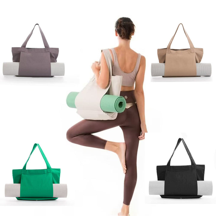 Translation missing: en.Yoga Mat Tote Bag - Durable Canvas Shoulder Bag for Outdoor Workouts &amp; Travel(Black)