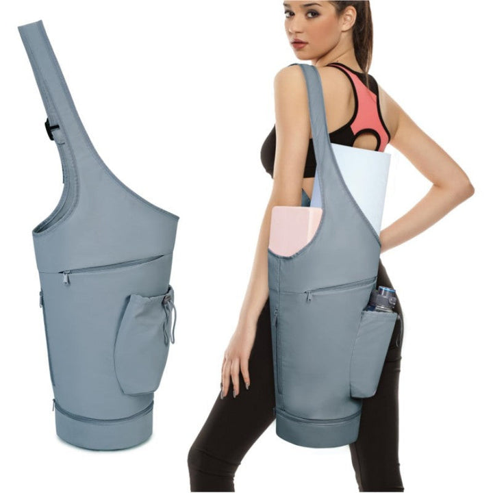 Translation missing: en.Blue All-in-One Yoga Sling Bag - Fits Mat &amp; Gear, Large Opening, Side Pockets