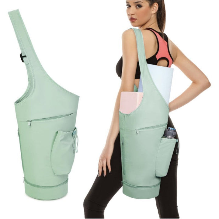 Translation missing: en.Green All-in-One Yoga Sling Bag - Fits Mat &amp; Gear, Large Opening, Side Pockets