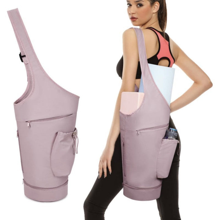 Translation missing: en.Pink All-in-One Yoga Sling Bag - Fits Mat &amp; Gear, Large Opening, Side Pockets