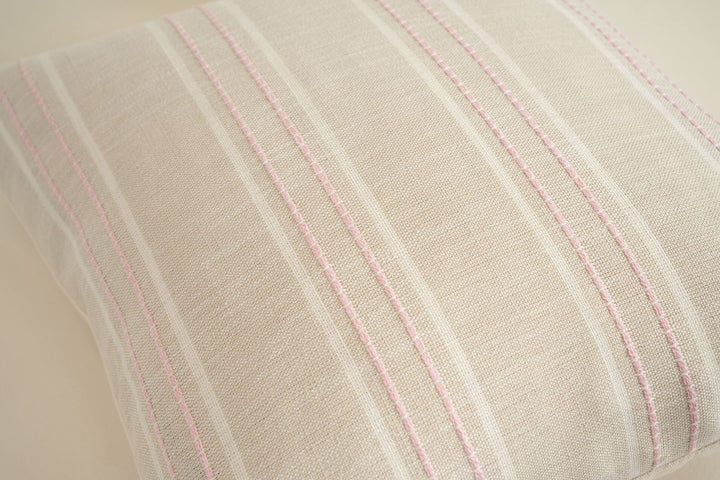 Translation missing: en.Textured Vertical Striped Pillowcases - Scandinavian Home Decor Accents (Pink Stripes Pair - 45x45cm)