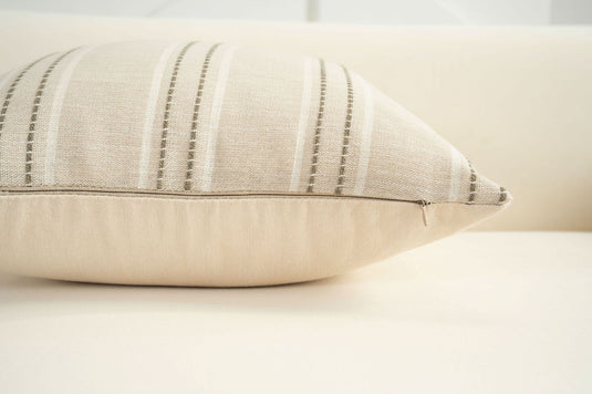 Translation missing: en.Textured Vertical Striped Pillowcases - Scandinavian Home Decor Accents (Green Stripes Pair - 45x45cm)