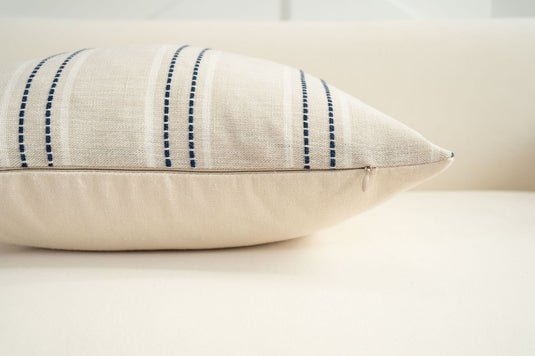 Translation missing: en.Textured Vertical Striped Pillowcases - Scandinavian Home Decor Accents (Blue Stripes Pair - 45x45cm)