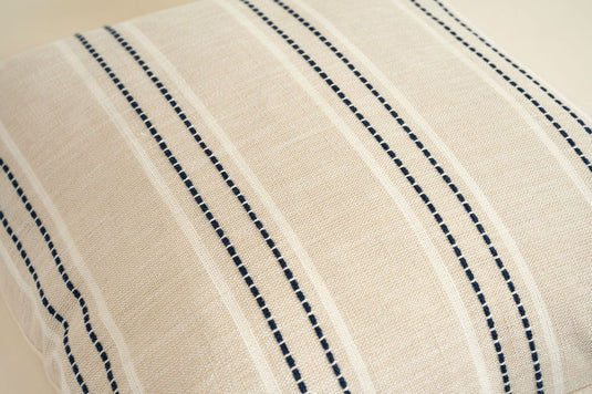 Translation missing: en.Textured Vertical Striped Pillowcases - Scandinavian Home Decor Accents (Blue Stripes Pair - 45x45cm)
