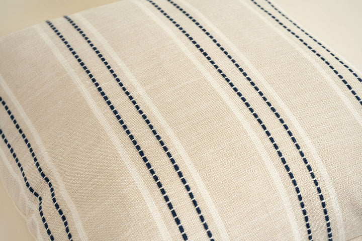 Translation missing: en.Textured Vertical Striped Pillowcases - Scandinavian Home Decor Accents (Blue Stripes Pair - 45x45cm)