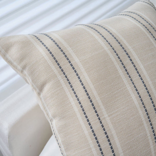 Translation missing: en.Textured Vertical Striped Pillowcases - Scandinavian Home Decor Accents (Grey Stripes Pair - 45x45cm)