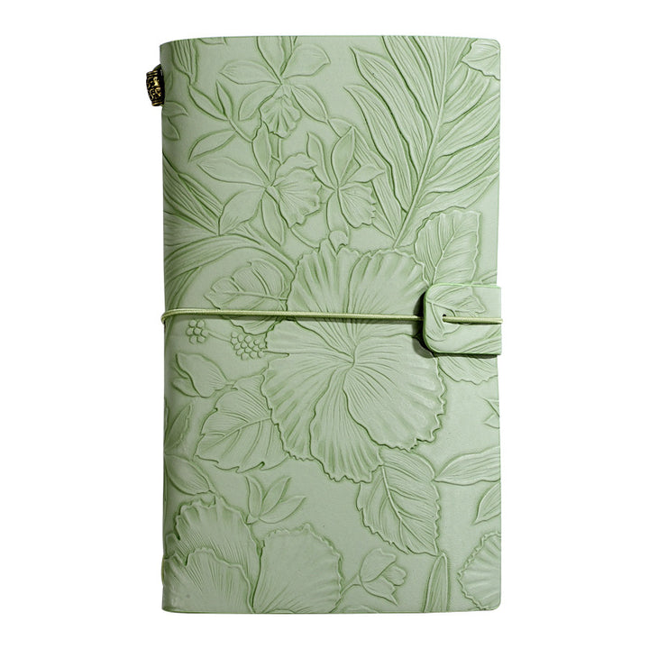 Translation missing: en.Green 2-Pack Vintage Floral Embossed PU Leather Journals - 192 Pages Each