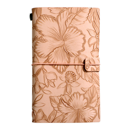 Translation missing: en.Pink 2-Pack Vintage Floral Embossed PU Leather Journals - 192 Pages Each