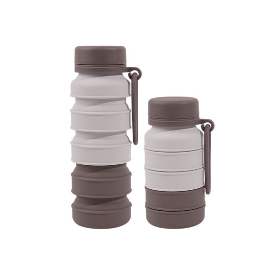 Translation missing: en.Brown Collapsible Silicone Water Bottle - 510ml Portable Food-Grade Travel &amp; Sports Drink Flask