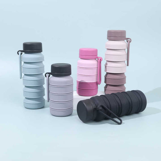 Translation missing: en.Brown Collapsible Silicone Water Bottle - 510ml Portable Food-Grade Travel &amp; Sports Drink Flask