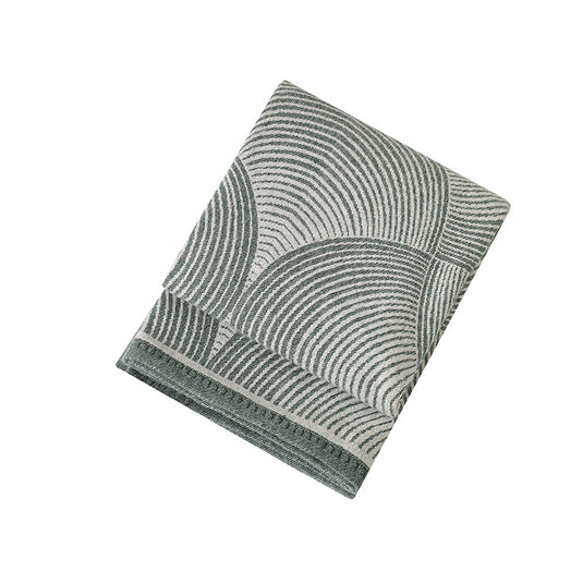 Translation missing: en.Green Luxurious Paisley Jacquard Throw Blanket - Soft Wool Blend with Tassels, 120x150cm, Lightweight Sofa &amp; Nap Blanket