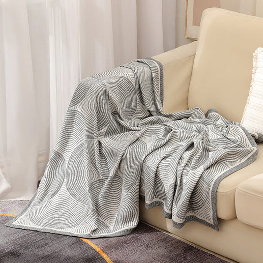 Translation missing: en.Grey Luxurious Paisley Jacquard Throw Blanket - Soft Wool Blend with Tassels, 120x150cm, Lightweight Sofa &amp; Nap Blanket