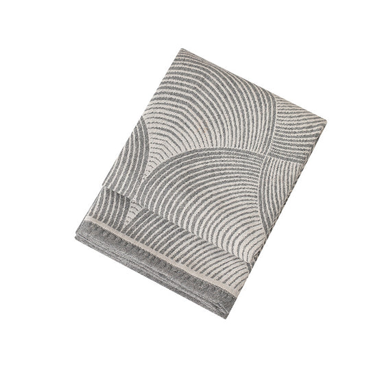 Translation missing: en.Grey Luxurious Paisley Jacquard Throw Blanket - Soft Wool Blend with Tassels, 120x150cm, Lightweight Sofa &amp; Nap Blanket