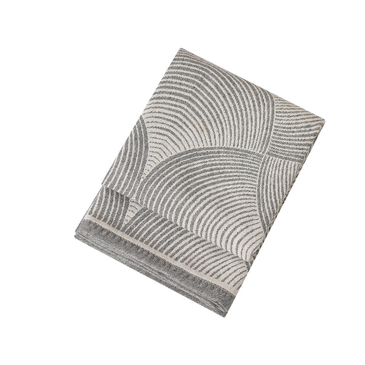 Translation missing: en.Grey Luxurious Paisley Jacquard Throw Blanket - Soft Wool Blend with Tassels, 120x150cm, Lightweight Sofa &amp; Nap Blanket