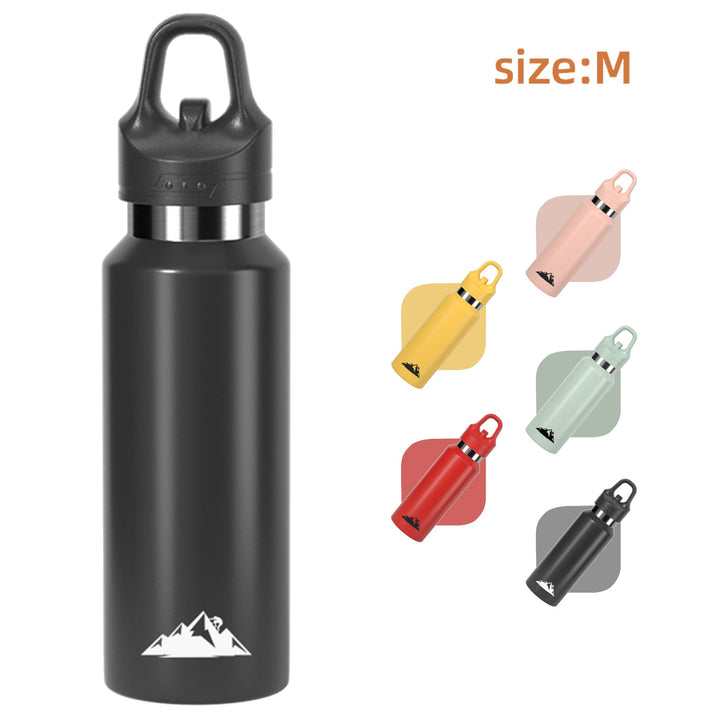 Translation missing: en.Black 480ml Insulated Stainless Steel Water Bottle - Leakproof One-Click Lid Thermal Flask for Hot &amp; Cold Drinks
