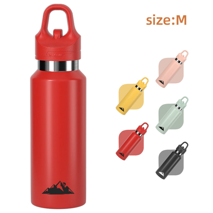 Translation missing: en.Red 480ml Insulated Stainless Steel Water Bottle - Leakproof One-Click Lid Thermal Flask for Hot &amp; Cold Drinks