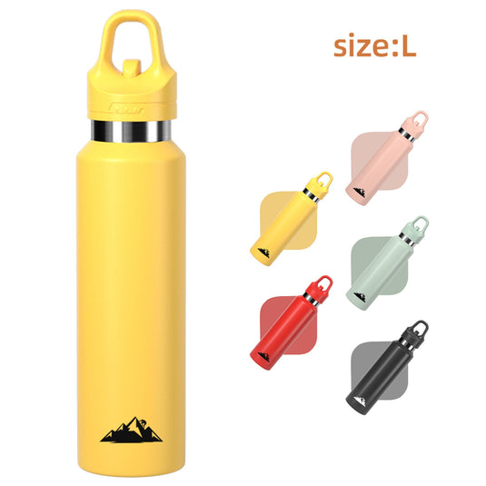 Translation missing: en.Yellow 480ml Insulated Stainless Steel Water Bottle - Leakproof One-Click Lid Thermal Flask for Hot &amp; Cold Drinks