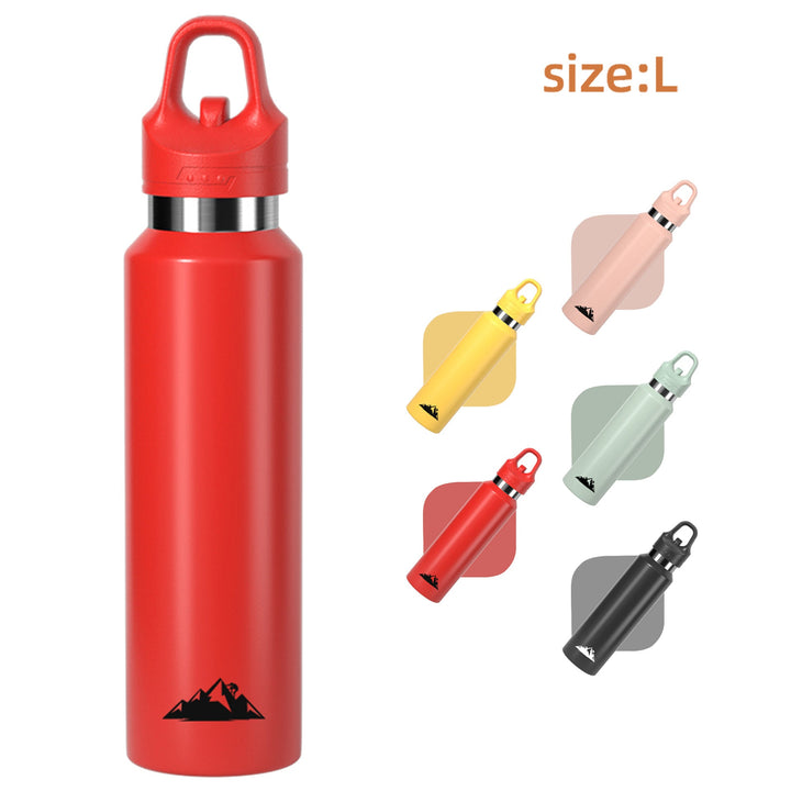 Translation missing: en.Red 680ml Insulated Stainless Steel Water Bottle - Leakproof One-Click Lid Thermal Flask for Hot &amp; Cold Drinks