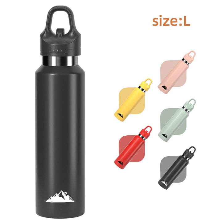 Translation missing: en.Black 680ml Insulated Stainless Steel Water Bottle - Leakproof One-Click Lid Thermal Flask for Hot &amp; Cold Drinks