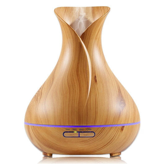 Translation missing: en.Wood Grain 500ml Wood-Grain Essential Oil Aroma Diffuser with Lattice Design and Humidifier