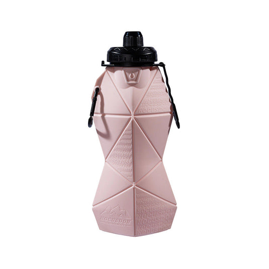 Translation missing: en.Pink and Black Cup Lid Ultimate Foldable Silicone Water Bottle - Lightweight Leakproof Travel &amp; Sports Hydration - 700ml