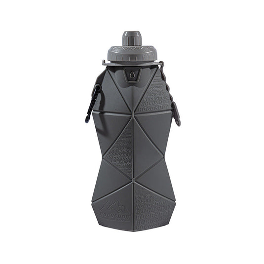 Translation missing: en.Dark Grey and Grey Cup Lid Ultimate Foldable Silicone Water Bottle - Lightweight Leakproof Travel &amp; Sports Hydration - 700ml