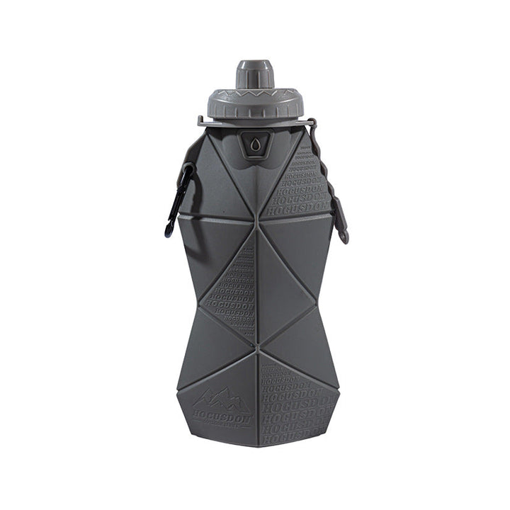 Translation missing: en.Dark Grey and Grey Cup Lid Ultimate Foldable Silicone Water Bottle - Lightweight Leakproof Travel &amp; Sports Hydration - 700ml
