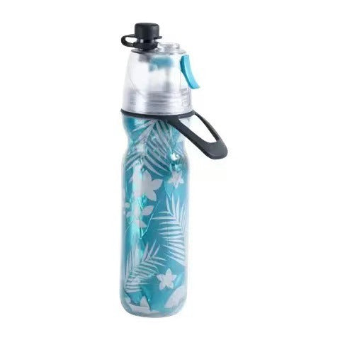 Translation missing: en.Cyan 500ML Insulated Sports Water Bottle with Cooling Mist - Triple-Layer Design Keeps Drinks Cold for Hours - Portable PE Misting Bottle