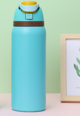Translation missing: en.Light Blue 32oz 304 Stainless Steel Insulated Water Bottle - Dual-Drink Pop-Up Lid