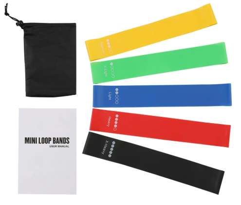Translation missing: en.Multicolor 10 Pieces of 2 Sets Premium Resistance Loop Bands - Fitness Exercise Bands for Legs, Glutes, and Strength Training with Carry Bag