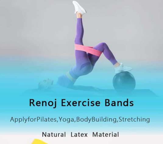 Translation missing: en.Blue 10 Pieces of 2 Sets Premium Resistance Loop Bands - Fitness Exercise Bands for Legs, Glutes, and Strength Training with Carry Bag