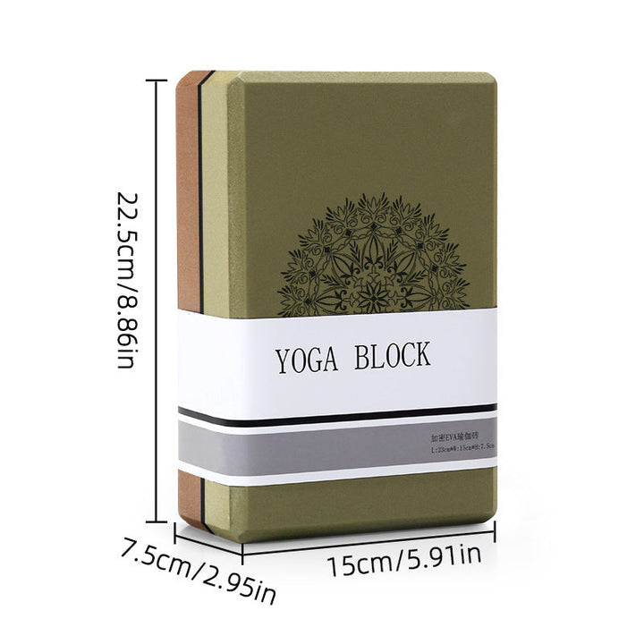 Translation missing: en.Coffee Brown High-Density EVA Foam Yoga Block for Support &amp; Stability - Lightweight Non-Slip Brick for Yoga, Pilates &amp; Stretching