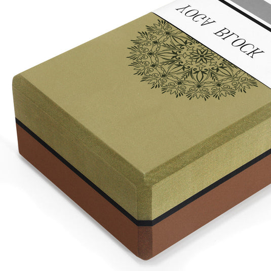 Translation missing: en.Coffee Brown High-Density EVA Foam Yoga Block for Support &amp; Stability - Lightweight Non-Slip Brick for Yoga, Pilates &amp; Stretching