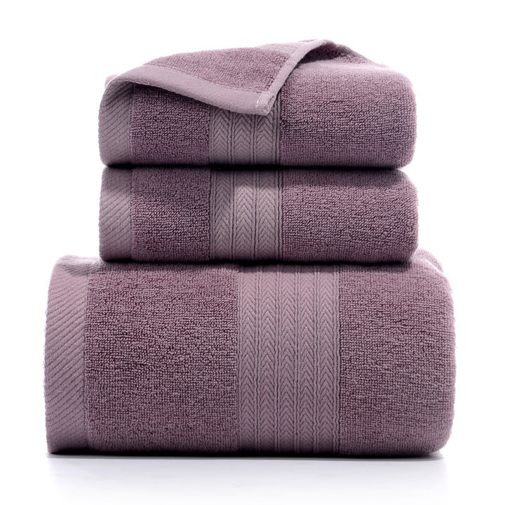 Translation missing: en.Premium Long-Staple Cotton Towel Set - 2 Hand Towels &amp; 1 Bath Towel Gift Bundle(purple)
