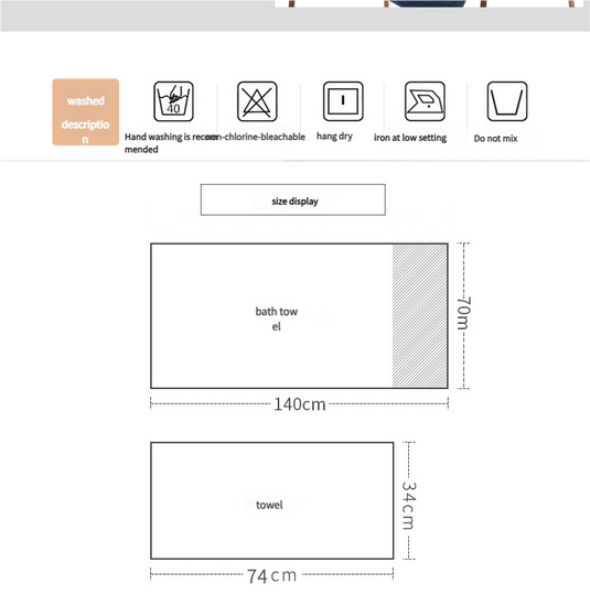 Translation missing: en.Premium Long-Staple Cotton Towel Set - 2 Hand Towels &amp; 1 Bath Towel Gift Bundle(purple)