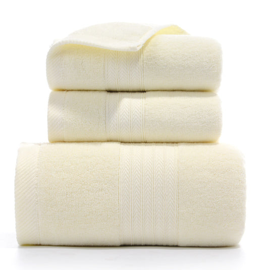 Translation missing: en.Premium Long-Staple Cotton Towel Set - 2 Hand Towels &amp; 1 Bath Towel Gift Bundle(yellow)