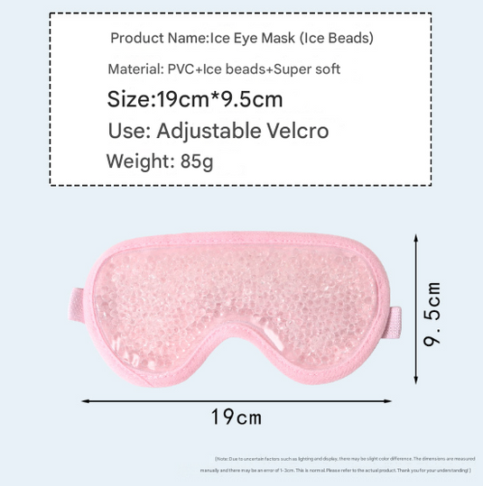 Translation missing: en.Pink Reusable Cooling Gel Bead Face Mask and Eye Mask Set - Soothing Therapy for Puffy Eyes, Headaches and Facial Relaxation