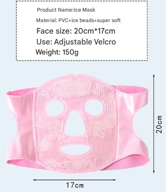Translation missing: en.Blue Reusable Cooling Gel Bead Face Mask and Eye Mask Set - Soothing Therapy for Puffy Eyes, Headaches and Facial Relaxation