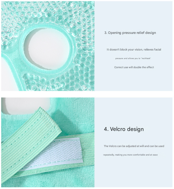 Translation missing: en.Grey Reusable Cooling Gel Bead Face Mask and Eye Mask Set - Soothing Therapy for Puffy Eyes, Headaches and Facial Relaxation